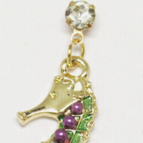 Multicolor Seahorse Earrings - Picture 4 of 5